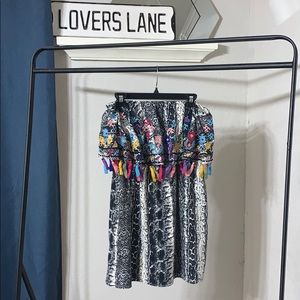 Judith March off-the-shoulder dress